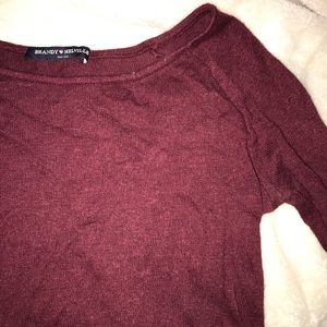 Maroon long sleeve.